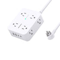 Power Strips with Surge Protection - HANYCONY 8 Widely Outlets with 4 USB Ports (2 USB C), 3-Side Outlet Extender Strip, 5 Ft Extension Cord, Ideal for Home Office College Dorm Room Essentials