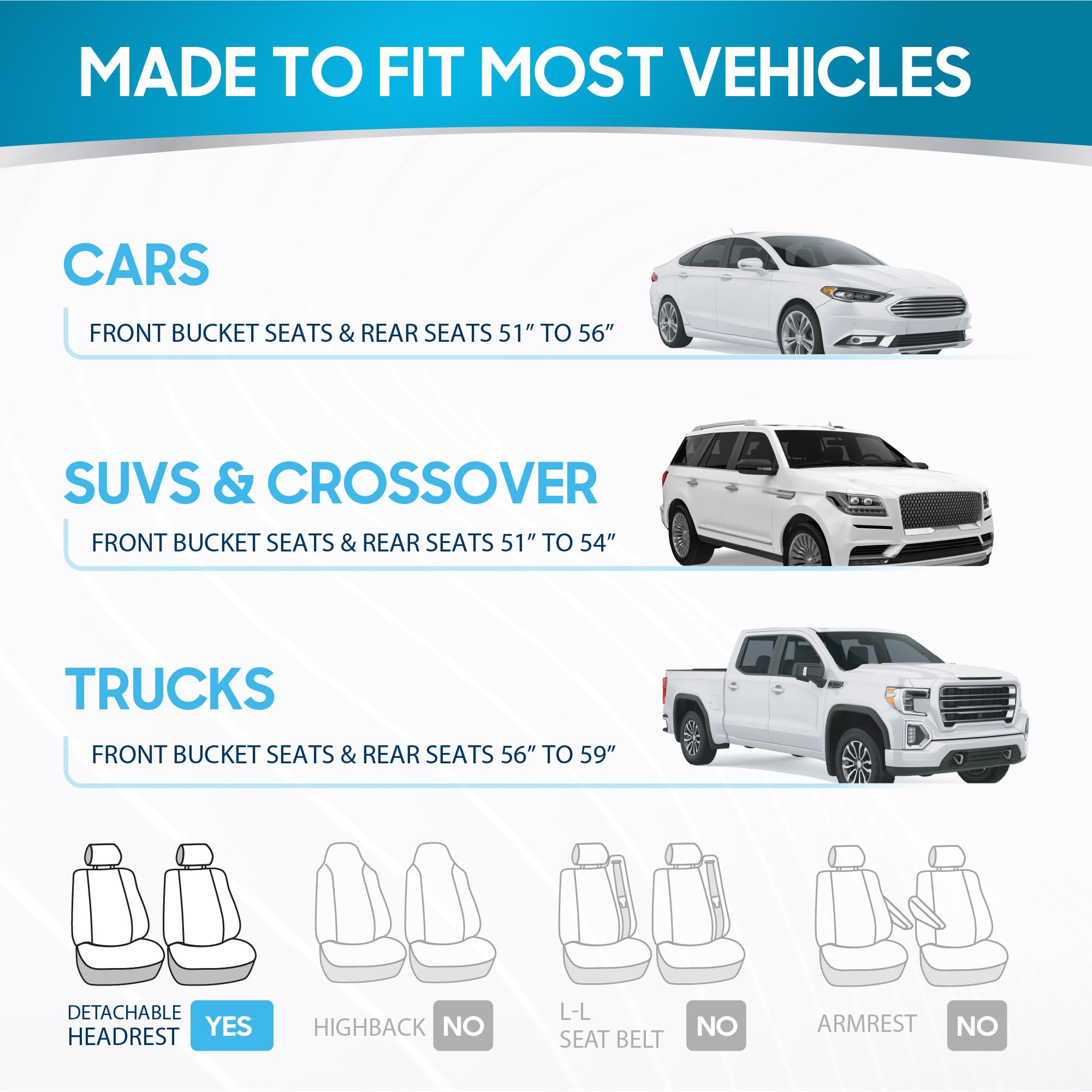 BDK PolyPro Car Seat Covers Full Set in Solid Black, Front and Rear Split Bench Seat Covers for Cars, Easy to Install Car Seats Cover Set and Accessories for Auto Trucks Van SUV - Solid Black