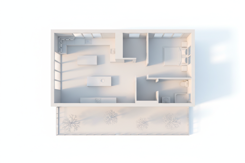 Golden Hour Exterior — Interior Design Concept