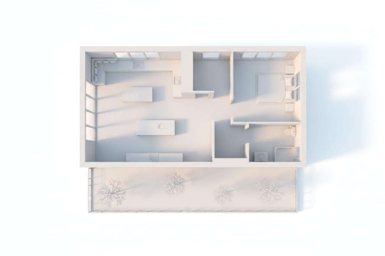 Golden Hour Exterior — Interior Design Concept