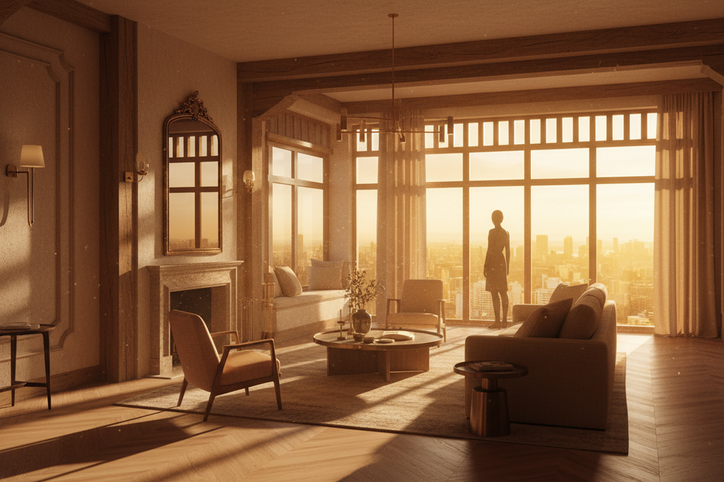 Golden Hour Exterior — Interior Design Concept